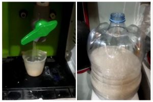 Trik bapak-bapak bikin dispenser beras antikutu cuma modal barang bekas, kreatif sekaligus bikin kagum
