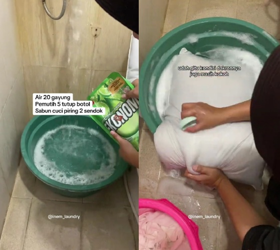 Trik agar bantal berjamur jadi bersih seperti baru pakai 1 bahan dapur, tak perlu direndam air panas