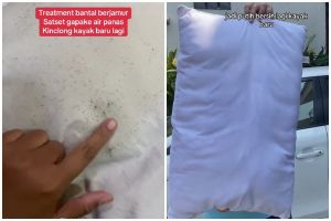 Trik agar bantal berjamur jadi bersih seperti baru pakai 1 bahan dapur, tak perlu direndam air panas