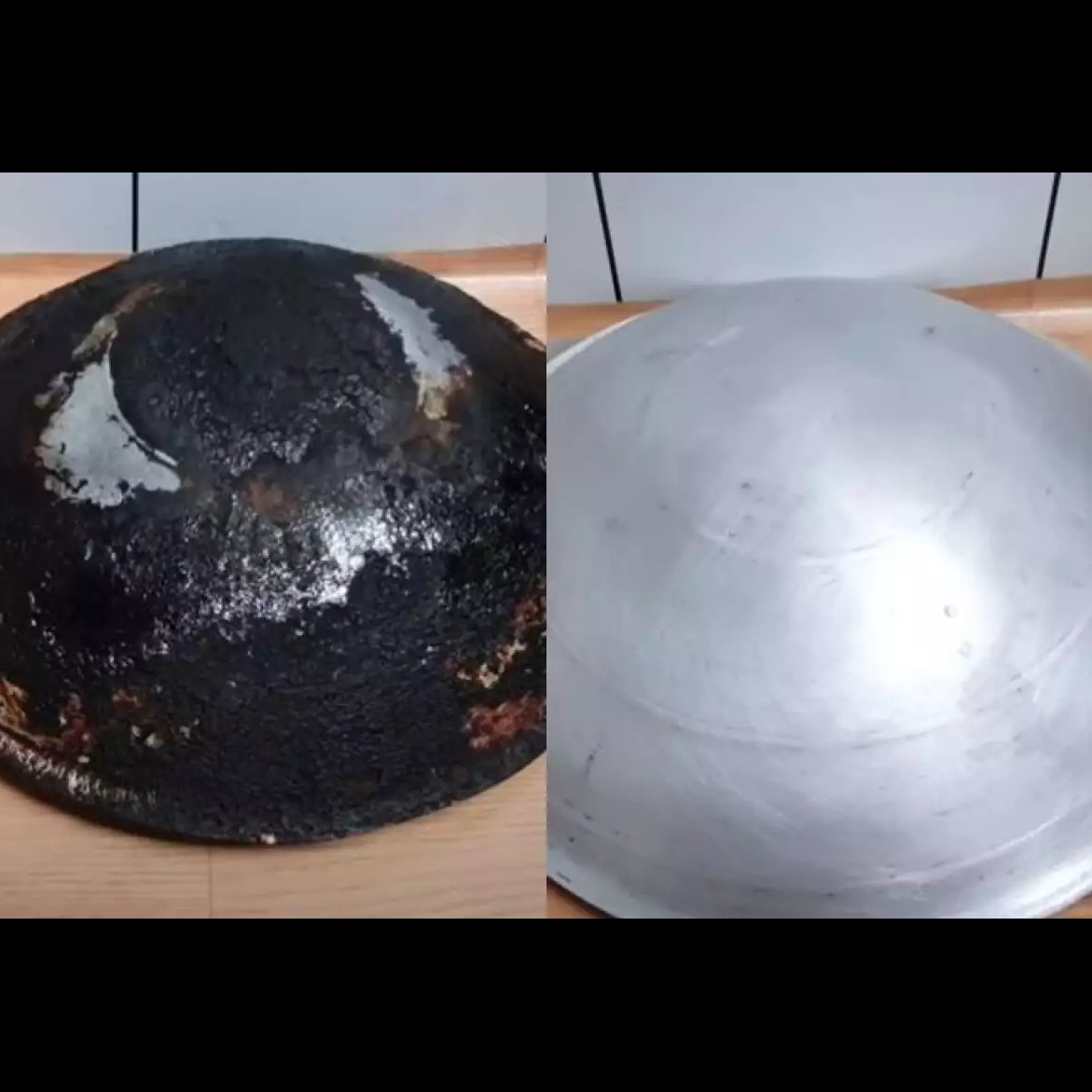Cara mudah bersihkan kerak gosong di wajan, cuma pakai 2 bahan jadi seperti baru