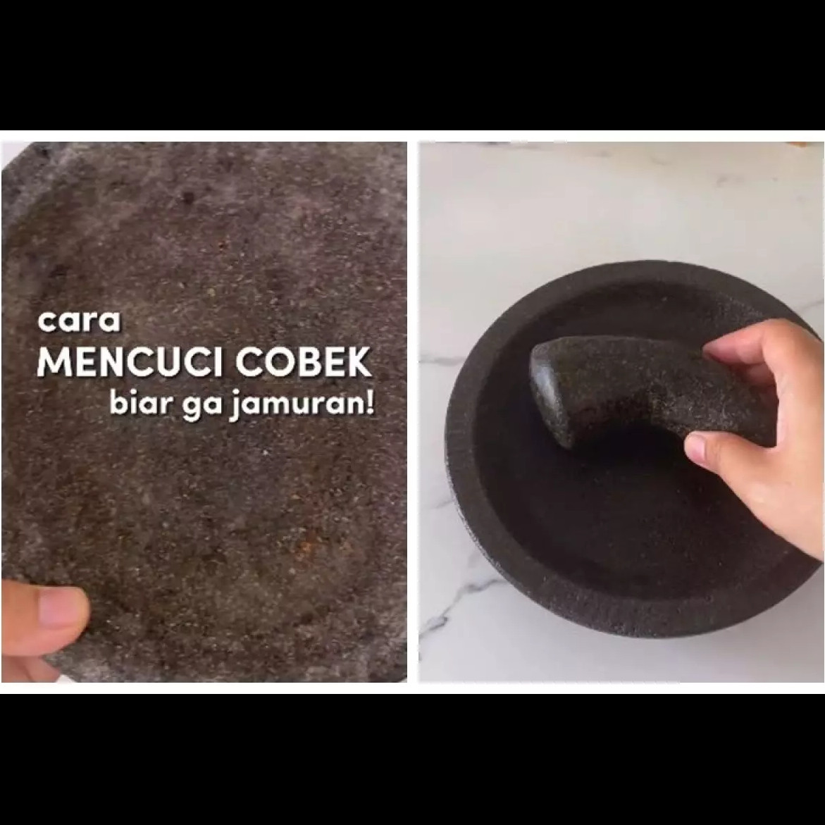 Cara ampuh mencuci cobek batu agar tak mudah berjamur, tanpa garam atau baking soda