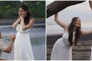 Kurang dari setahun pacaran sudah mantap serius, 9 momen Billy Syahputra lamar kekasih bule di pantai