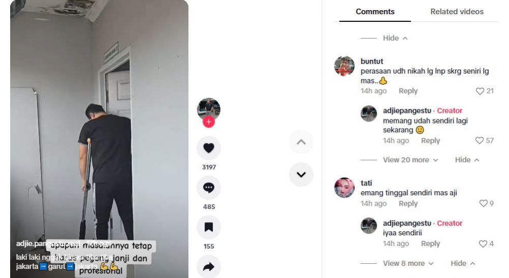 Unggah momen kesulitan berjalan, Adjie Pangestu ungkap kondisi rumah tangganya yang bikin sedih
