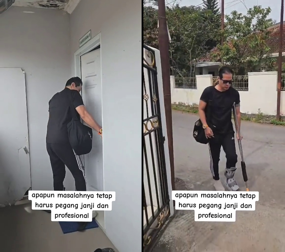 Unggah momen kesulitan berjalan, Adjie Pangestu ungkap kondisi rumah tangganya yang bikin sedih