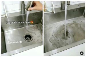 Trik agar wastafel tak mampet tanpa disiram air panas, cukup pakai 2 sampah dapur