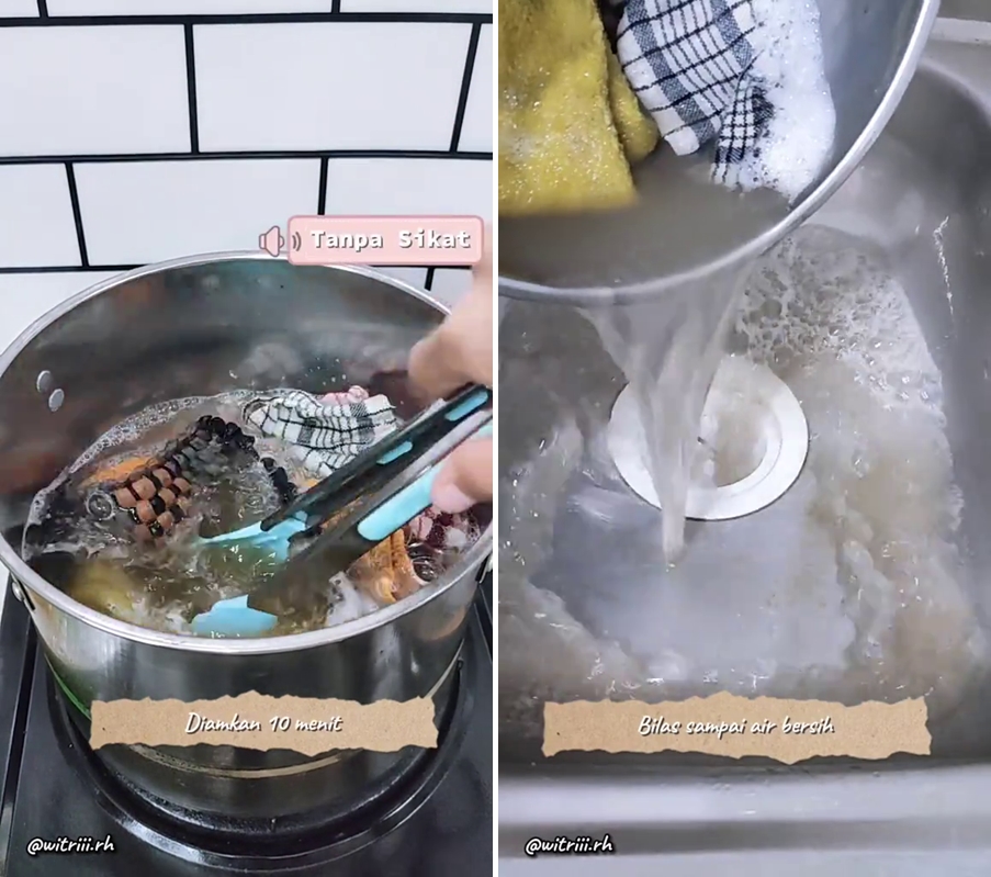 Tak perlu disikat, begini trik ampuh hilangkan kotoran minyak pada lap kain dalam waktu 10 menit