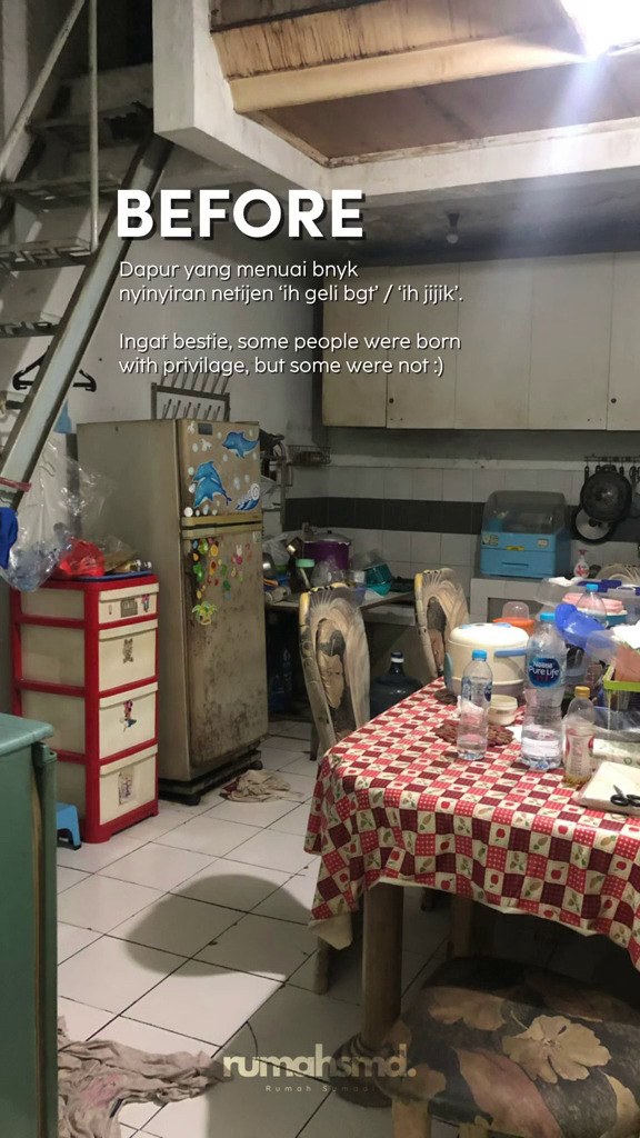 Dinyinyirin punya dapur jorok, 9 potretnya usai makeover ini hasilnya bikin tukang julid kicep