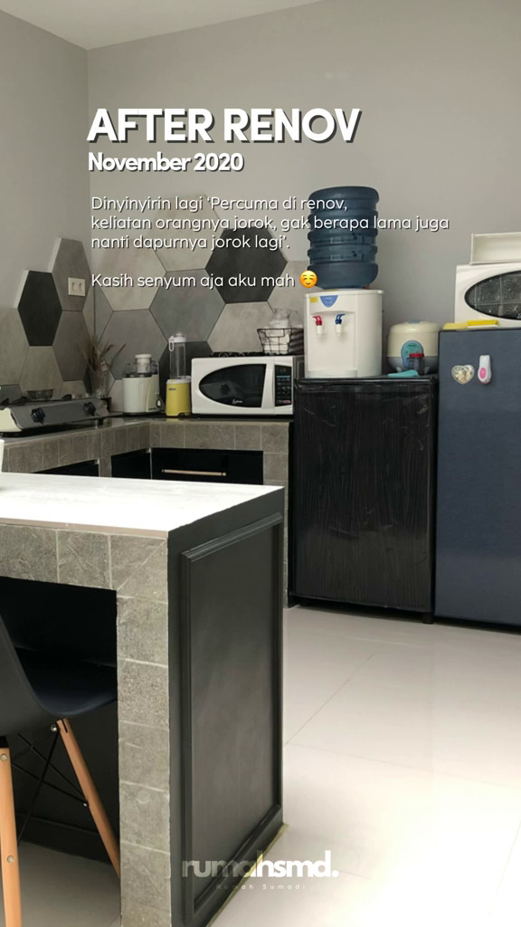 Dinyinyirin punya dapur jorok, 9 potretnya usai makeover ini hasilnya bikin tukang julid kicep