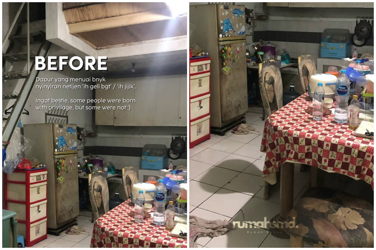 Dinyinyirin punya dapur jorok, 9 potretnya usai makeover ini hasilnya bikin tukang julid kicep