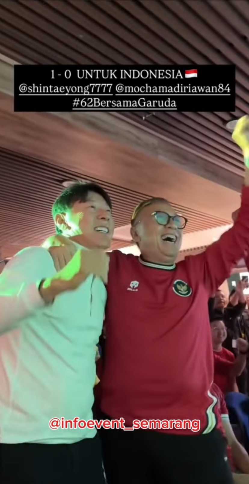 Indonesia sukses taklukkan Bahrain 1-0, momen selebrasi Shin Tae-yong ini malah bikin fans haru