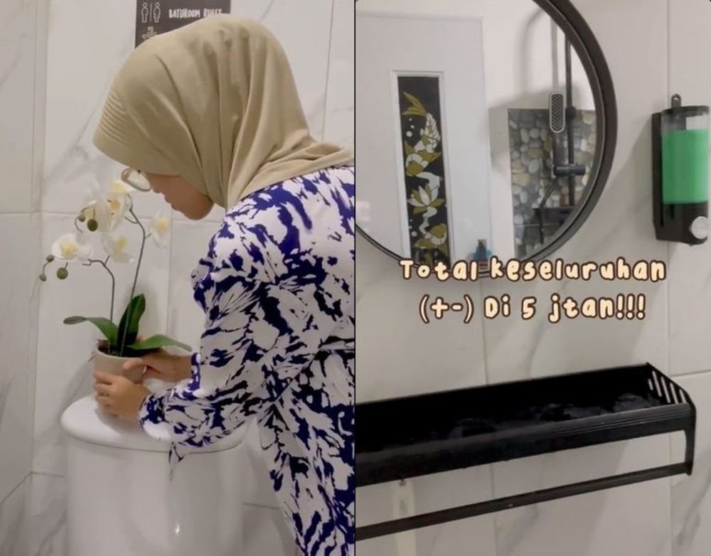 Kamar mandi kusam dimakeover jadi rapi estetik pol, potret transformasinya bikin melongo