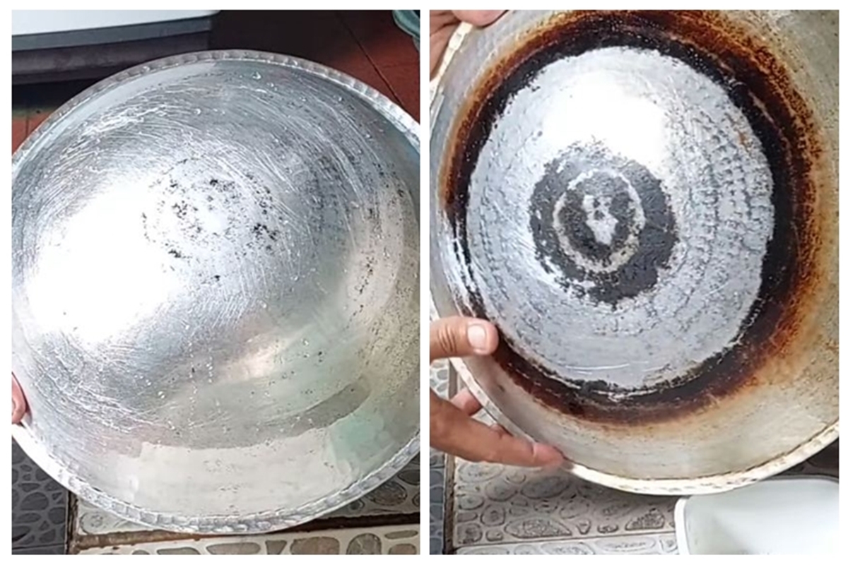 Trik atasi pantat wajan berkerak hitam jadi kinclong dan kesat lagi tanpa baking soda atau sitrun