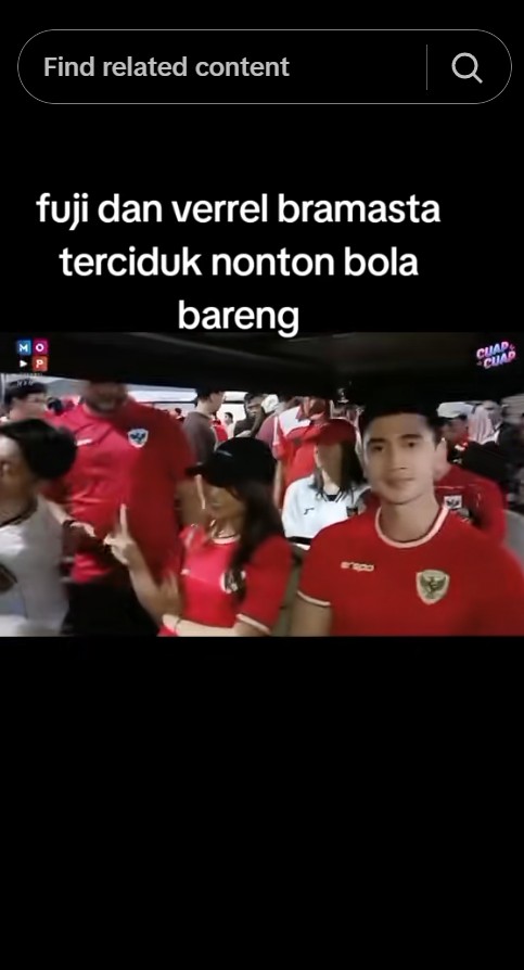 Makin pamer kedekatan, Verrell Bramasta terciduk nonton Indonesia vs Bahrain bareng Fuji, 9 momennya