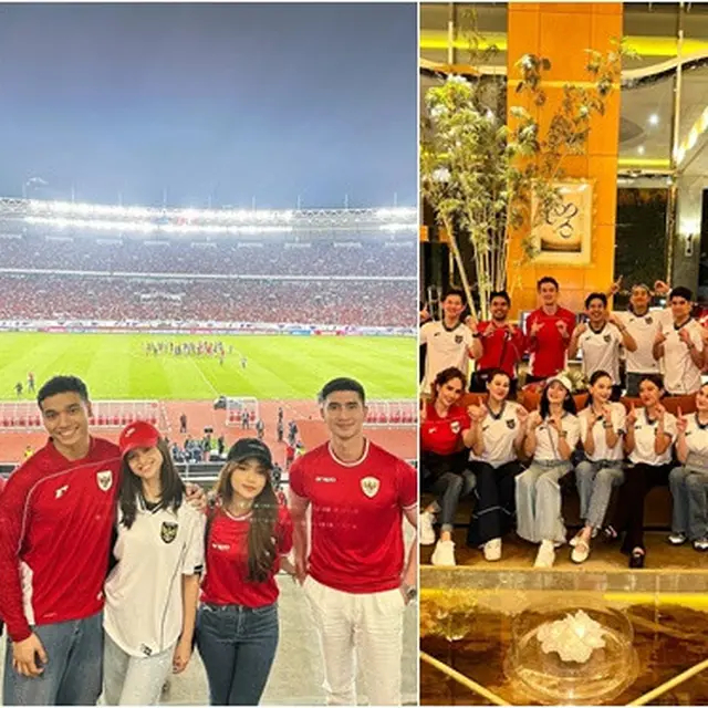 8 Potret artis nonton Timnas Indonesia Vs Bahrain di GBK, Fuji pamer kedekatan dengan Verrell Bramasta