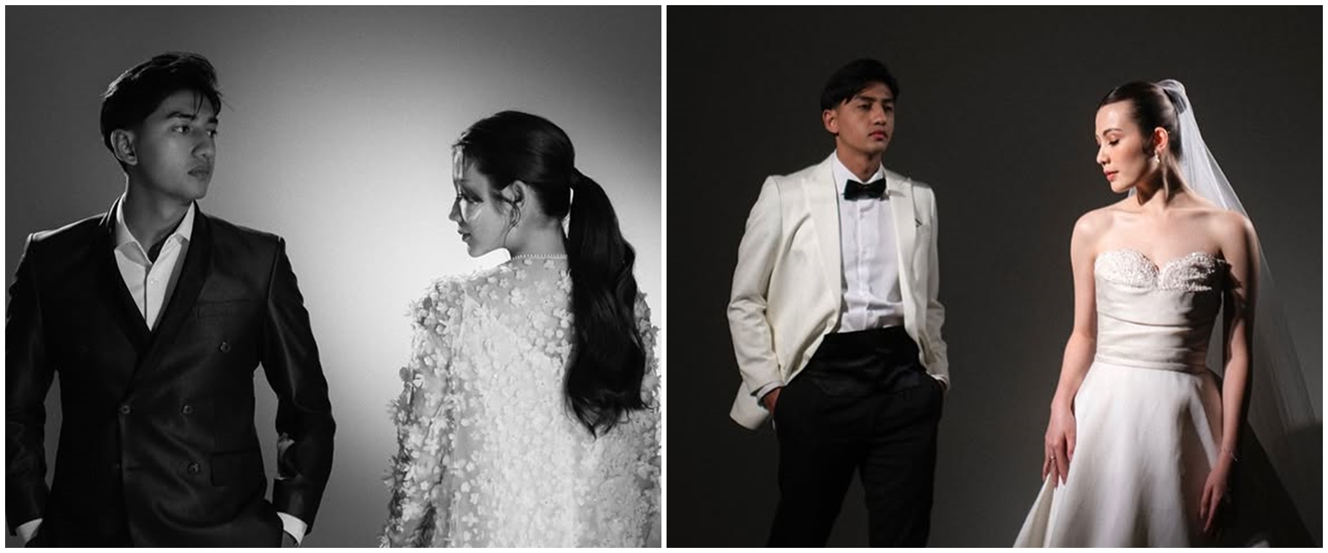 Siap nikah usai 4 tahun pacaran, 9 potret prewedding Harris Vriza dan Haviza Anjani berkonsep monokrom