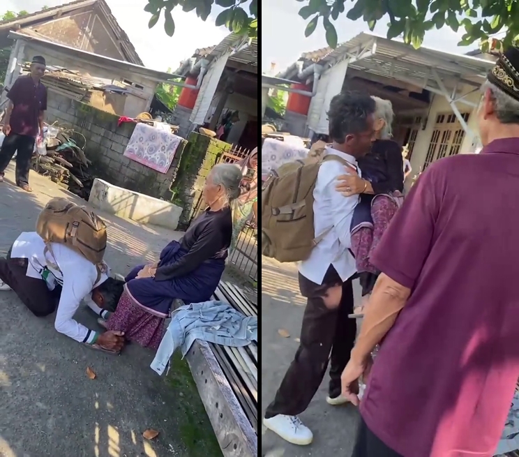 Kisah haru pria kembali ke kampung halaman setelah 30 tahun merantau, sempat dikira sudah meninggal