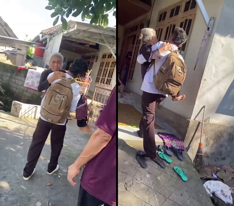 Kisah haru pria kembali ke kampung halaman setelah 30 tahun merantau, sempat dikira sudah meninggal