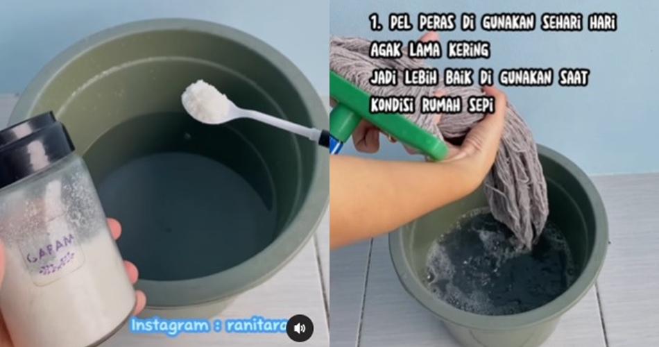 Trik mengepel lantai agar wangi dan kesat tanpa pakai sabun cuci piring, hanya tambah 1 bahan dapur