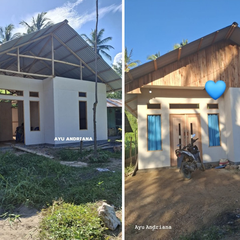 Dicibir rumahnya cuma pakai dinding dari papan semen, 9 potret interiornya justru estetik serba biru