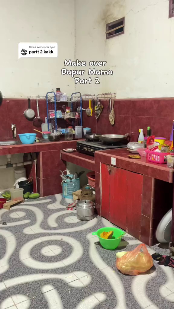 Dapur buluk punya mama dimakeover jadi apik dan rapi, 9 potret visualnya bikin emak-emak mupeng
