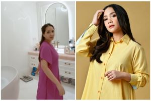 Punya desain unik berdinding marmer serba pink, 11 potret kamar mandi Nagita Slavina di rumah baru