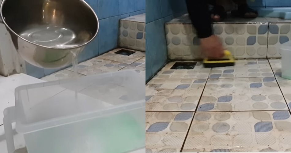 Trik supaya lantai kamar mandi berkerak kembali kesat tanpa digosok baking soda, tambah 2 bahan dapur