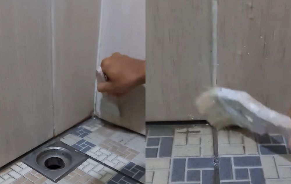 Trik mudah hilangkan noda kuning dinding kamar mandi tanpa perlu disikat, pakai tambahan 1 bahan dapur