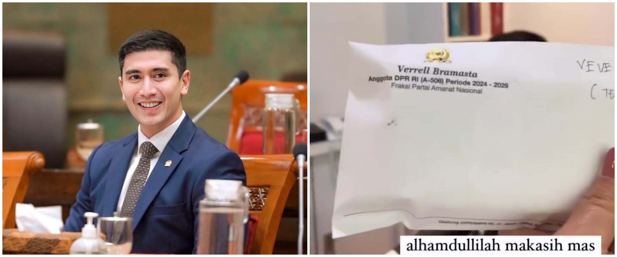 Verrell Bramasta bagi-bagi THR ke karyawan, tebal isi amplopnya bikin salah fokus