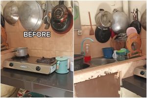 Jadi menantu kesayangan, 9 potret makeover dapur buluk mertua jadi estetik ini bikin emak-emak mupeng