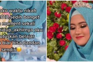 Bak langit dan bumi, wanita ini bandingkan hasil makeup nikahannya versi MUA vs dirinya sendiri