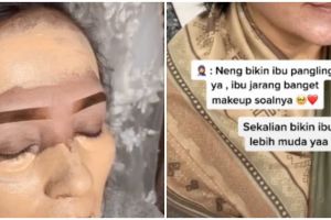 Jarang dandan, sekalinya dirias hasil makeup emak-emak ini malah disebut mirip Ashanty