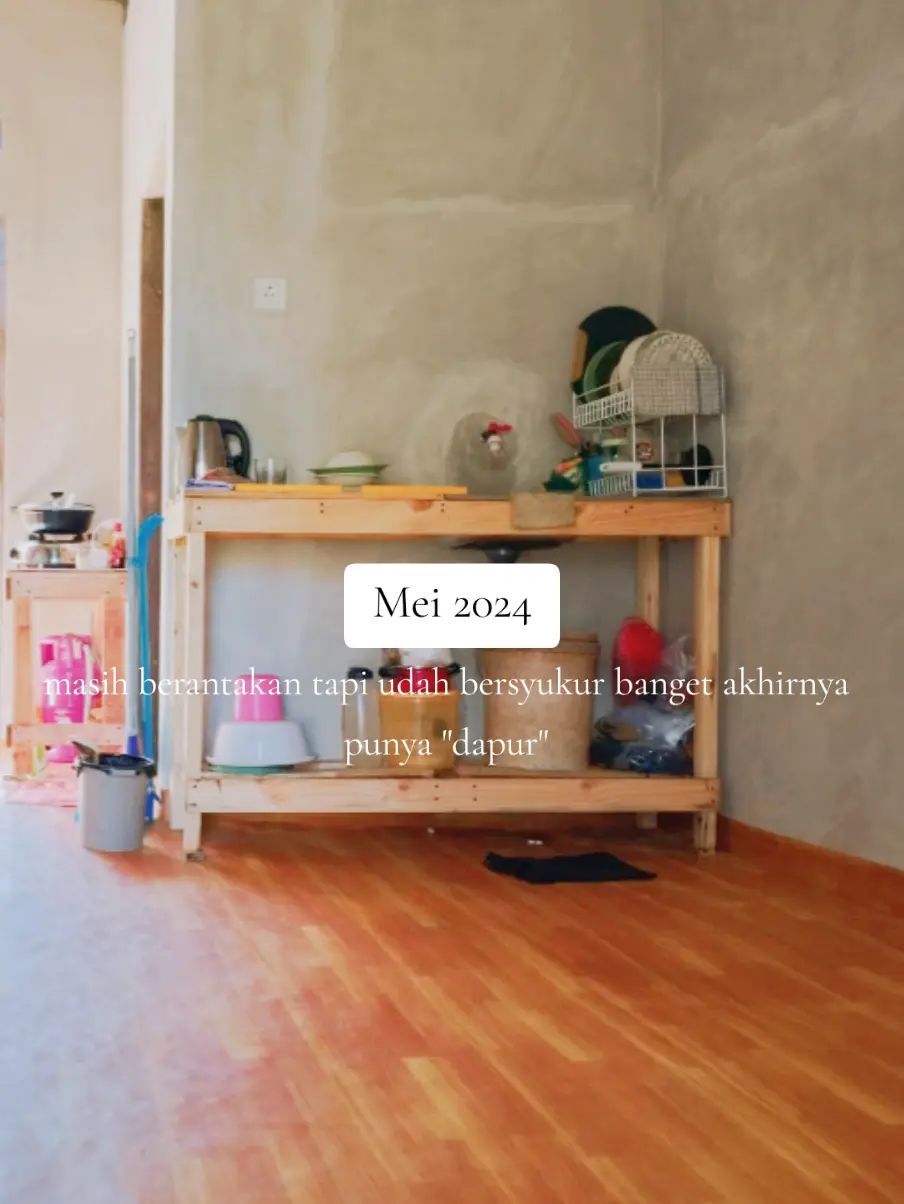 Beli rumah subsidi tanpa area masak, 9 potret renovasi dapur sementara ini estetiknya bikin kagum