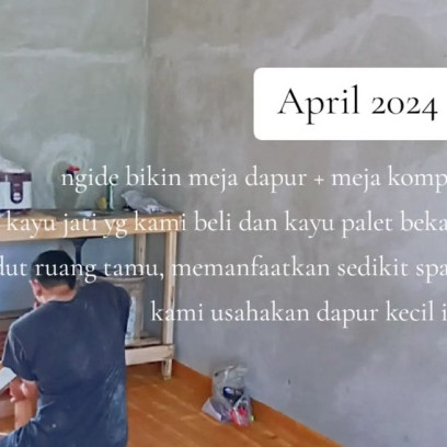 Beli rumah subsidi tanpa area masak, 9 potret renovasi dapur sementara ini estetiknya bikin kagum