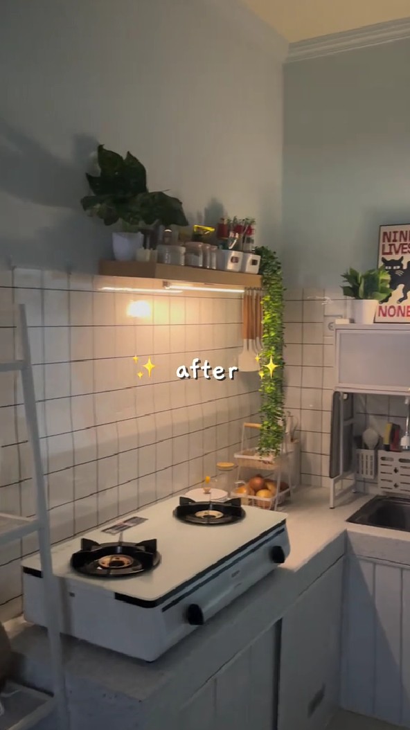 Minim space bukan berarti tak bisa estetik, 9 potret makeover dapur kos ini jadi bak foto pinterest