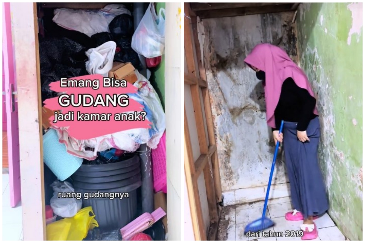 Gudang kumuh dimakeover sendiri jadi kamar anak, 9 potretnya compact bisa jadi inspirasi emak-emak