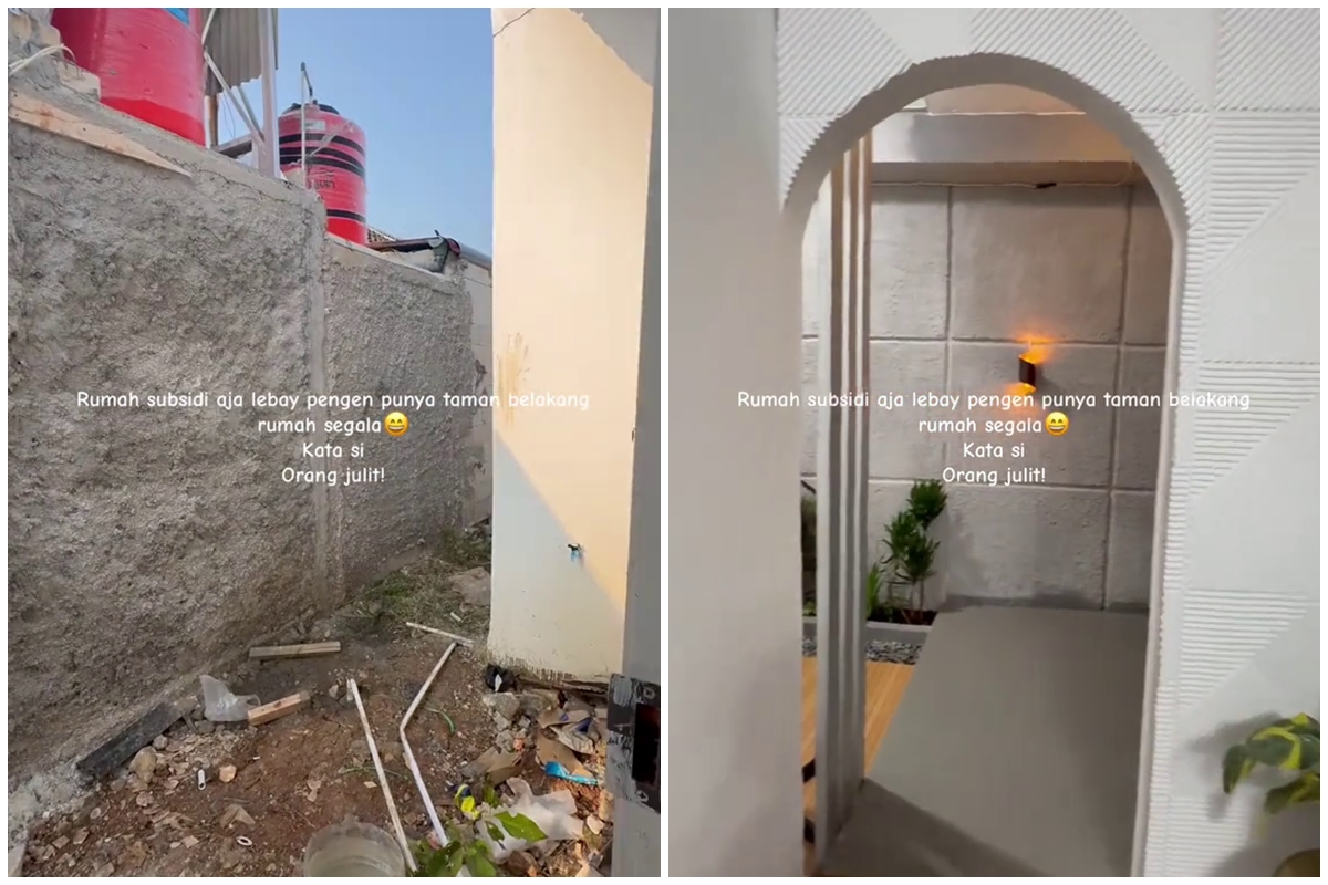 Diejek karena ingin punya taman belakang di rumah subsidi, 9 potret usai renovasi bikin si julit kicep