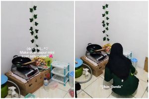 Awalnya berantakan, 9 potret makeover dapur kos satu petak ini visualnya ciamik nggak terasa sumpek