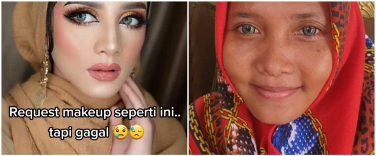 Hasil makeupnya mirip Ayu Ting Ting, begini transformasi wanita yang dirias MUA ala Arabian look