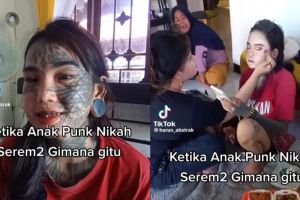 Hasilnya kayak beda orang, begini transformasi anak punk bertato dirias jadi pengantin Sunda