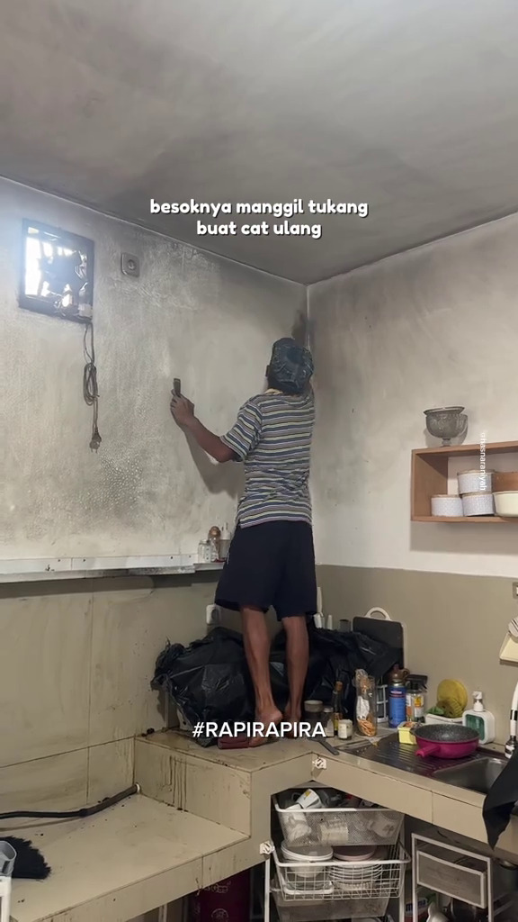 Tampilan dapur usai kebakaran bikin nyesek, 9 potretnya usai makeover jadi estetik pas buat ngonten