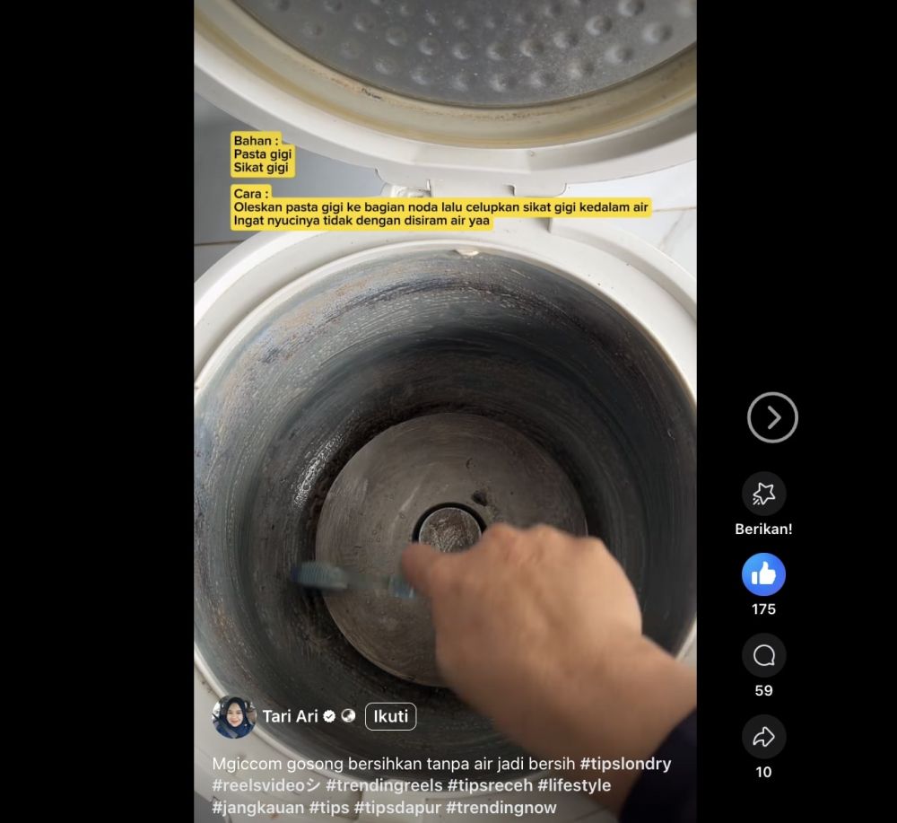 Jangan asal oles, begini cara benar bersihkan kerak gosong di dasar magic com pakai pasta gigi