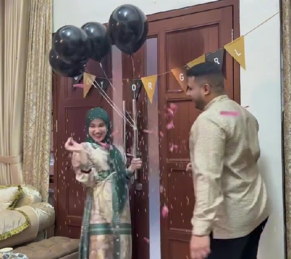 9 Potret Miskah kakak ipar Fadil Jaidi gelar gender reveal dadakan, kesederhanaannya tuai pujian
