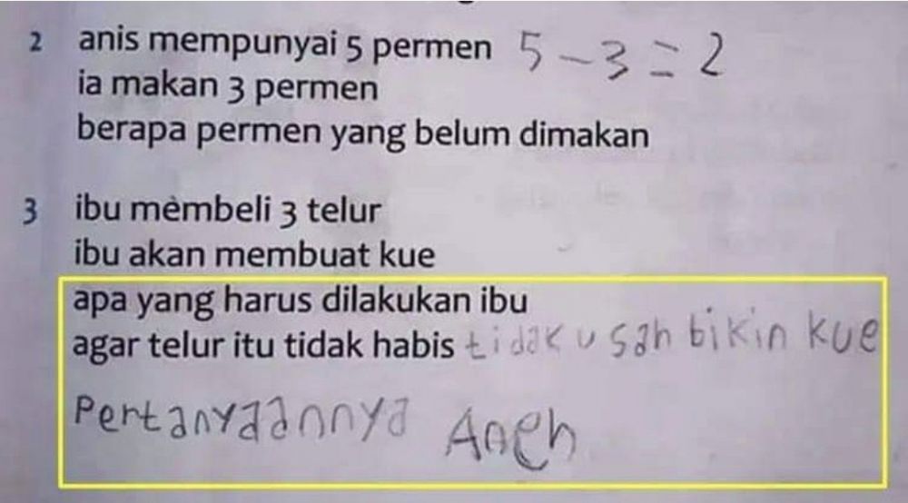 Niat jawab ujungnya melawak, 15 jawaban lucu siswa ini bikin guru senyum kesal