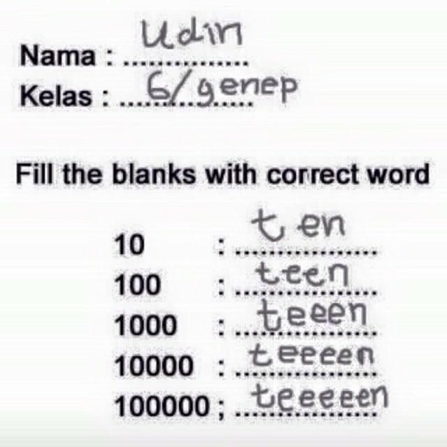 22 Jawaban lucu pakai bahasa Inggris ini bikin guru bingung mau kasih nilai