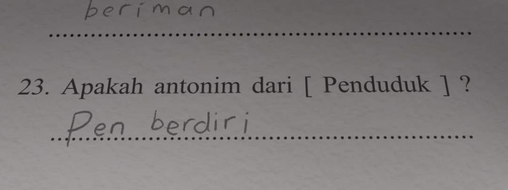 11 Jawaban lucu di soal pelajaran bahasa ini isinya susah ditebak