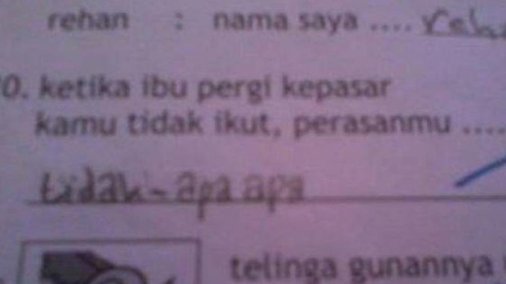 11 Jawaban lucu di soal pelajaran bahasa ini isinya susah ditebak