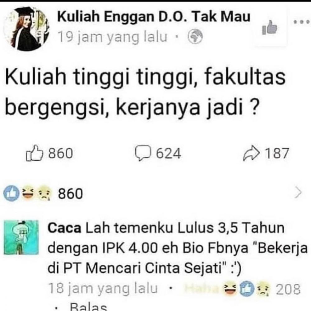 13 Jawaban kocak dan nyeleneh di postingan Facebook ini bukti warganet +62 nggak pernah serius