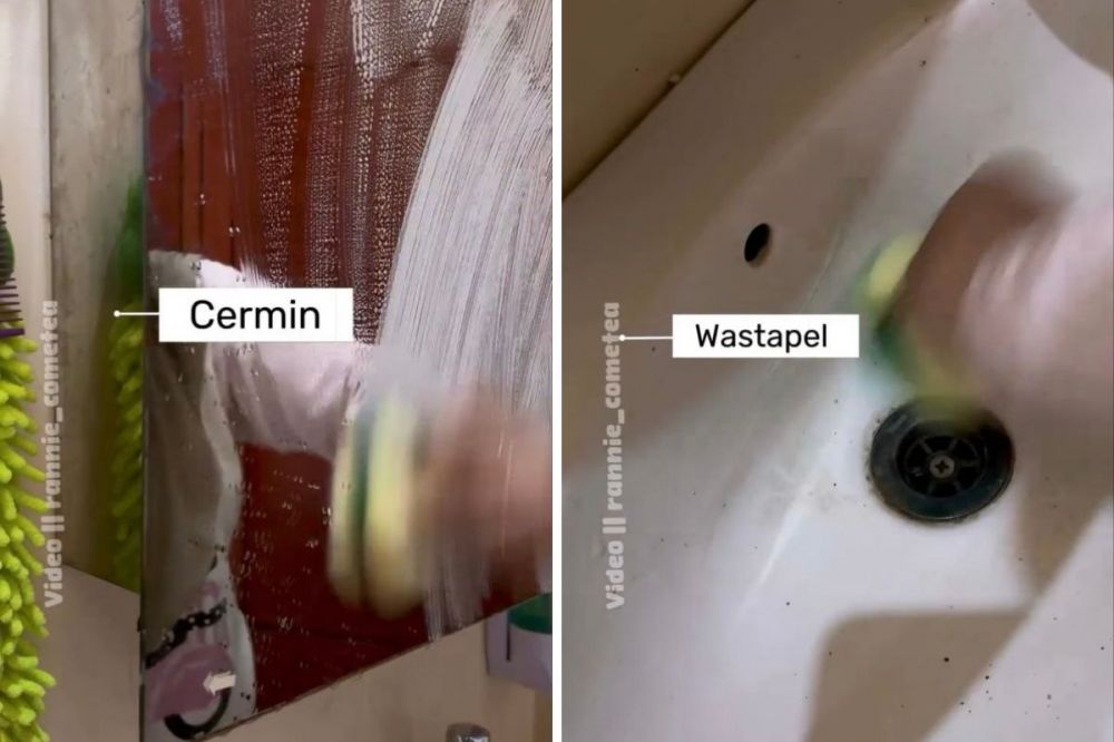 Trik bikin pembersih serbaguna untuk kamar mandi pakai 3 bahan dapur, tak perlu boros beli sabun