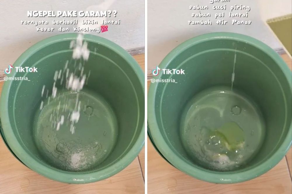 Tanpa karbol, ini trik ampuh pel lantai agar kesat dan tidak bau amis dengan tambahan 1 bahan dapur