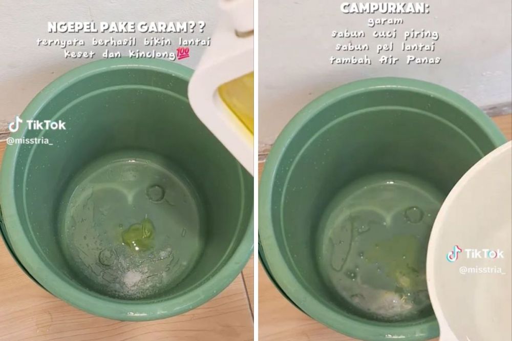 Tanpa karbol, ini trik ampuh pel lantai agar kesat dan tidak bau amis dengan tambahan 1 bahan dapur